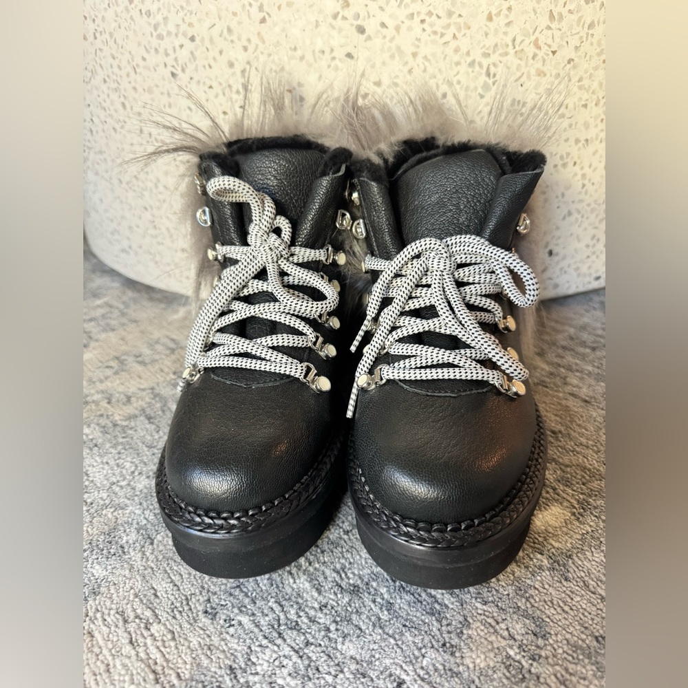 Montelliana fur black boots